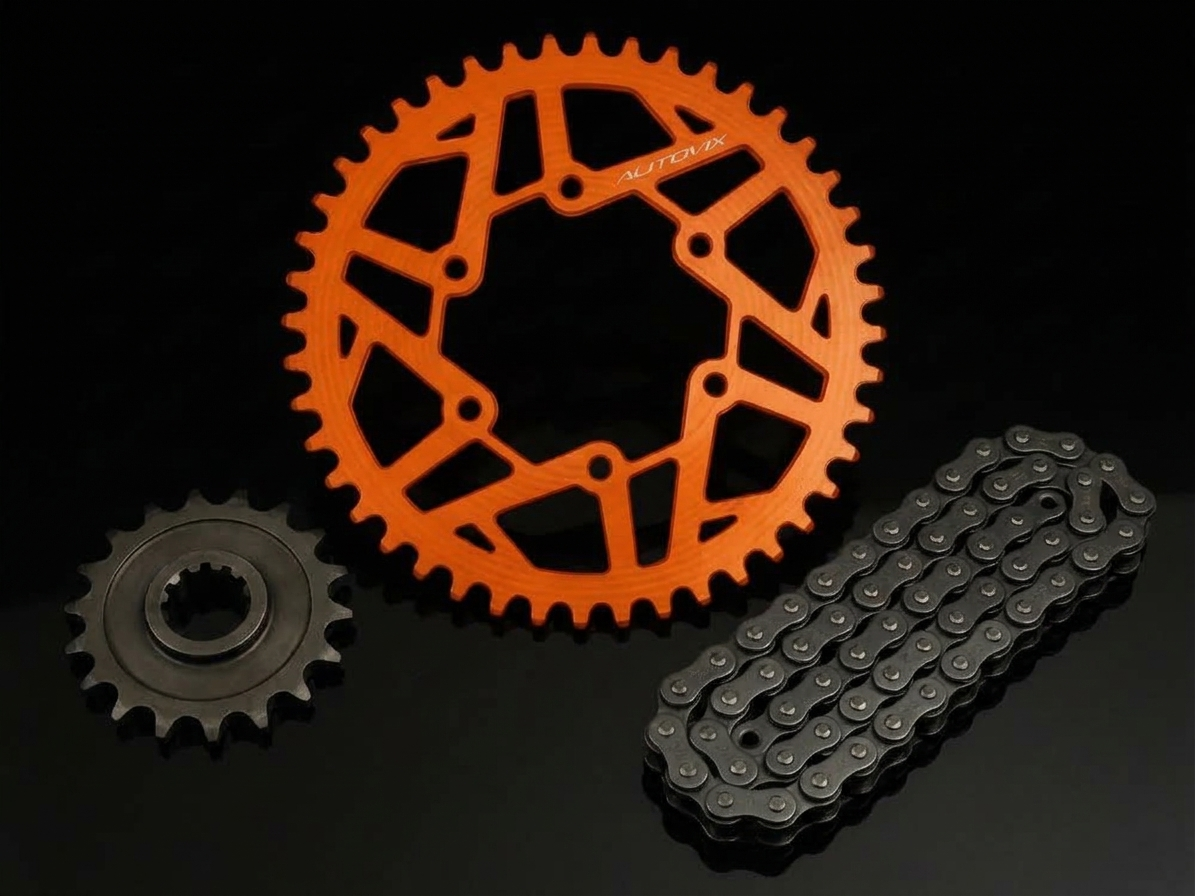 Duke 250 aluminium high performance sprocket full kit
